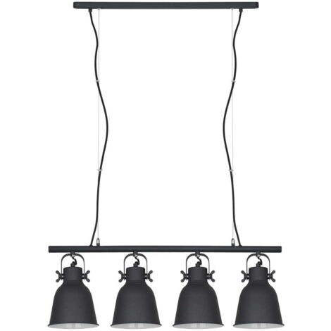 Lampadario Italux Lavare scandinavo 4xE27 nero/bianco