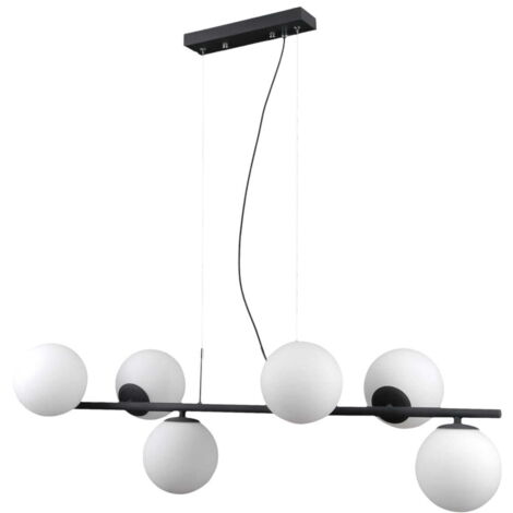Lampadario Italux Raddi moderno grafite 6xG9 PND-5510-6-BK
