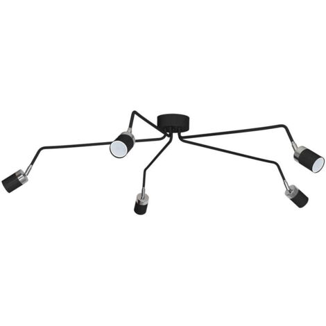 Lampadario Joker 5xGU10 nero/cromo Milagro MLP1341