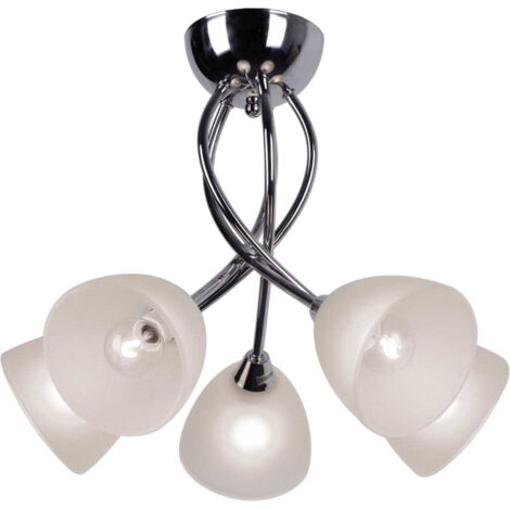 Lampadario Kaja FAMA K-JSL-6236/5 cromato 5xE14 bianco