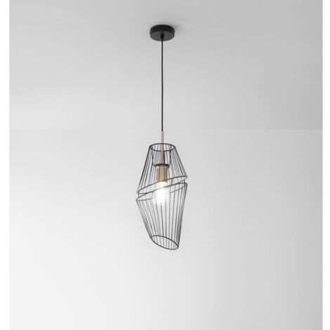 LAMPADARIO KIKO E27 D.20XH150CM NERA/ORO.