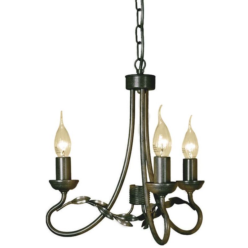 Image of Etc-shop - Lampadario lampada a sospensione lampada da soffitto in metallo oro nero D36cm lampada da sala da pranzo