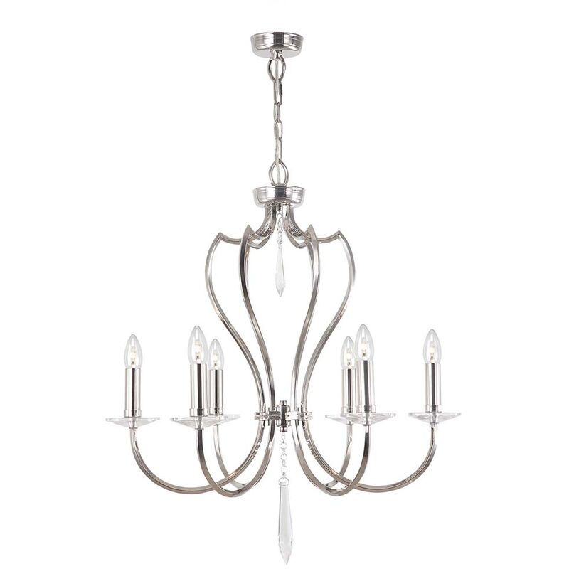 Image of Etc-shop - Lampadario lampada a sospensione lampada da soffitto in ottone cristalli d 65 cm lampada da sala da pranzo