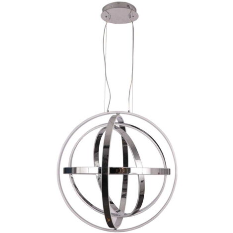 Lampadario LED 180W Copernicus cromo/bianco 60cm Milagro