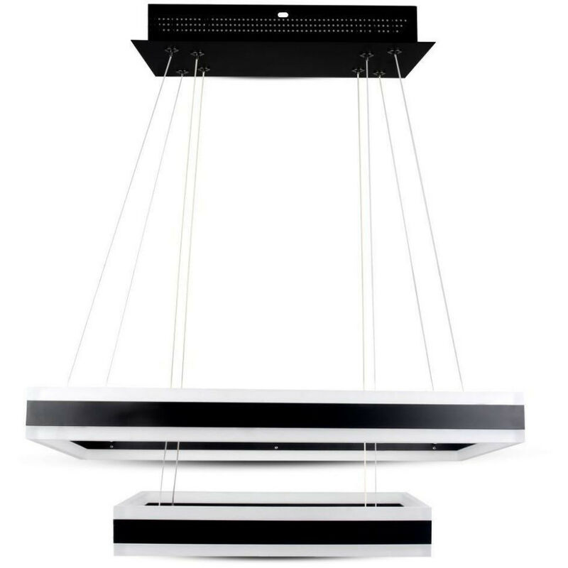 Image of V-tac - 100W soft light chandelier dimmable black 3000K