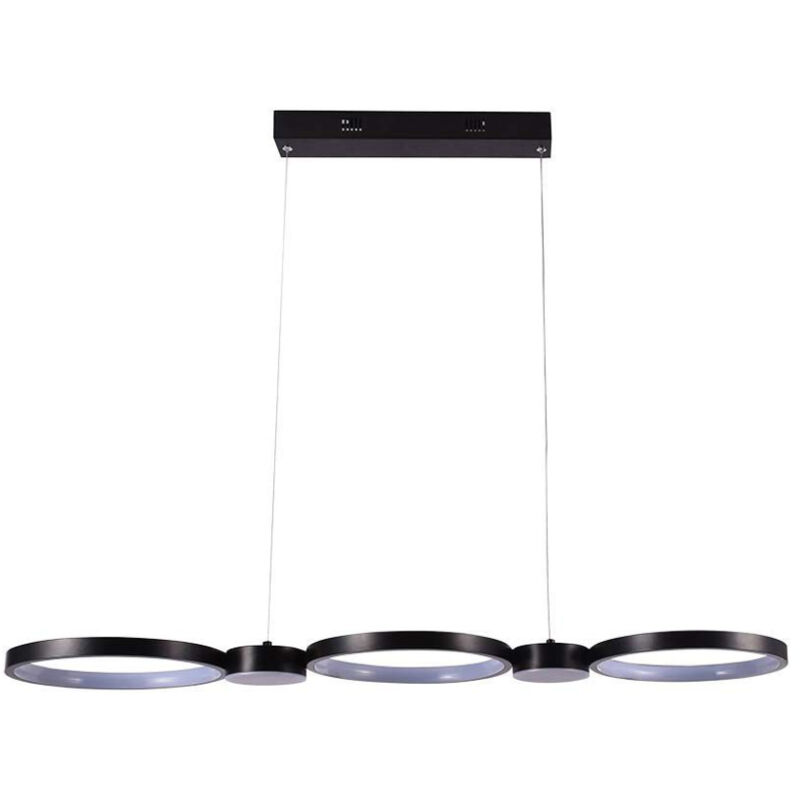Lampe de salle à manger suspension lampe led anneaux design lampe noire l 97,4 cm Lampe de salle à manger suspension lampe led anneaux design lampe noire l 97,4 cm