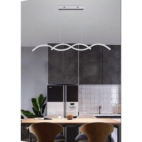 Lampadario Led a Sospensione da soffitto illuminazione Design Moderno 25w twistLuce Bianca Fredda 6500k