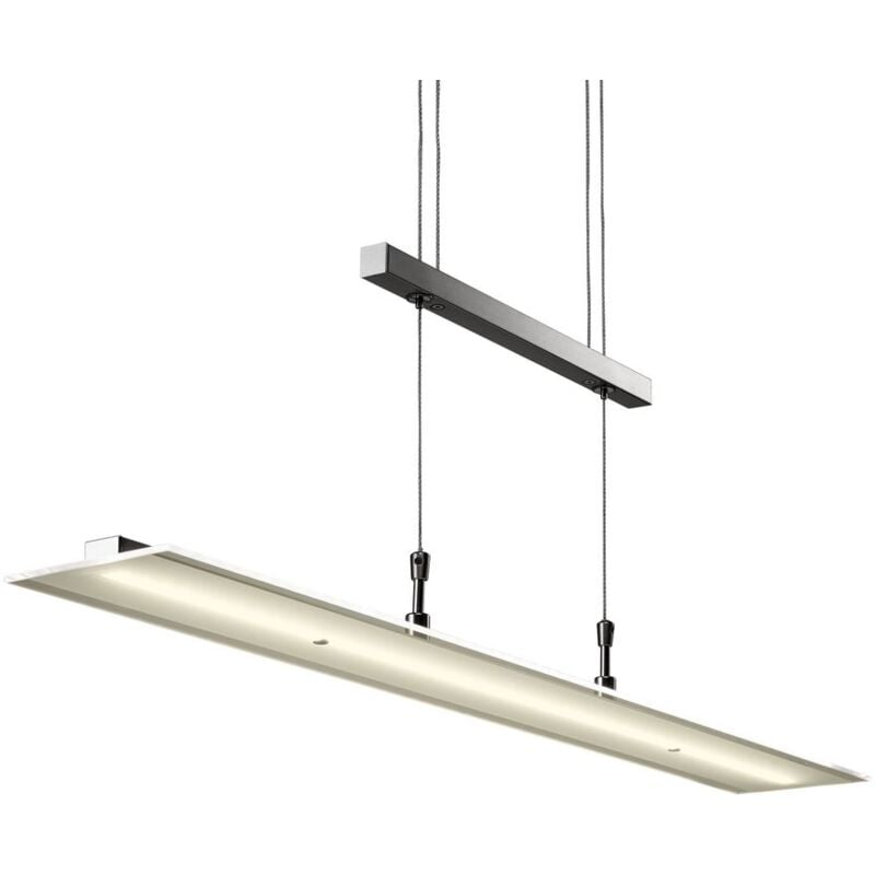 Image of B.k.licht - Lampadario led a sospensione, luce dimmerabile, lampada da soffitto regolabile in altezza per cucina, luce calda, metallo color nickel