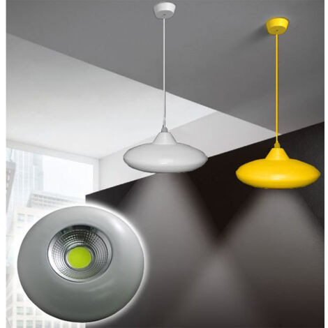 Lampadario led bianco nero giallo 10w lampada da soffitto luce fredda 22 cm