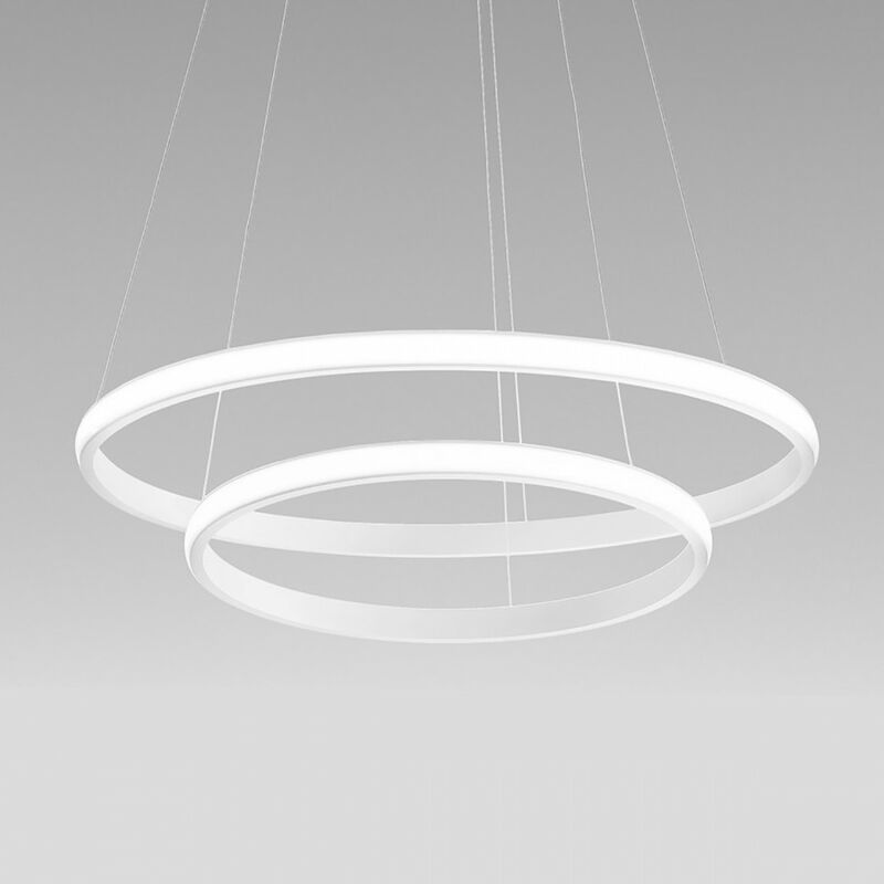 Image of Lampadario moderno gea luce iole s2 b 42w led alluminio sospensione