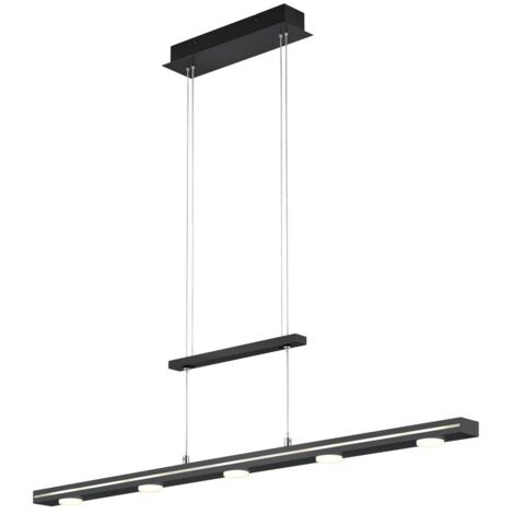 Lampadario LED LACAL nero CCT 100cm metallo Trio IP20