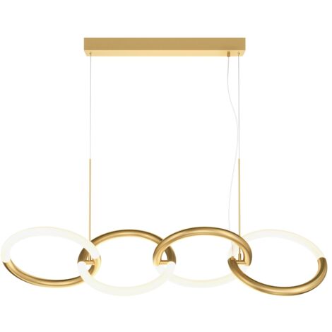 Lampadario LED Maytoni Node 4 luci ottone 3000K 120 cm
