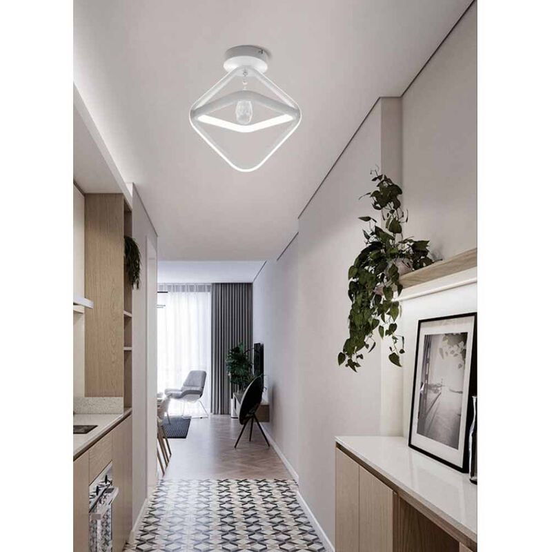 Image of Lampadario led moderno 25 watt forma rombo plafoniera lampada da soffitto luce bianca fredda 6500K 2000Lm