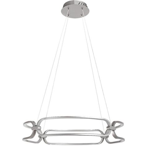 Lampadario LED moderno 67W cromo satinato Fringilla Rabalux
