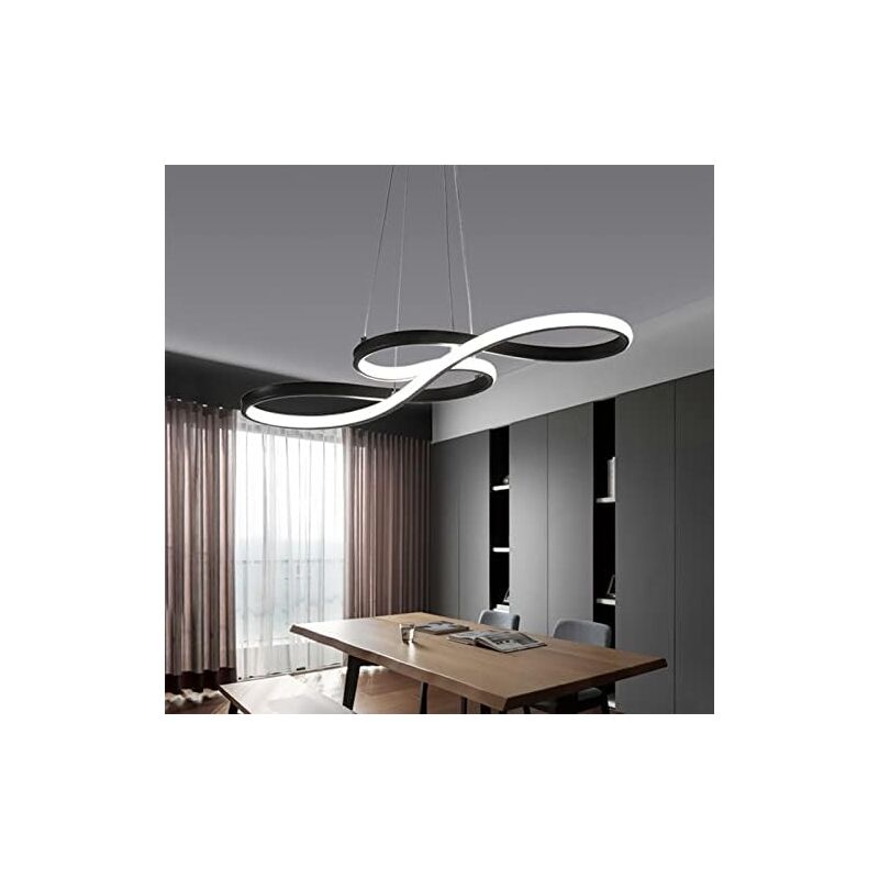 Lampadario LED Nero 58W Design Nota Musicale