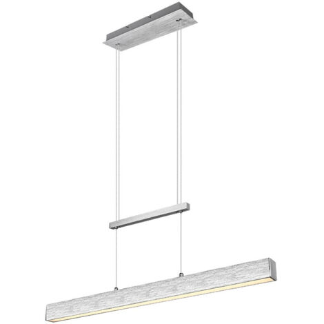 Lampadario LED PAROS argento 3 luci 32W 3000K 90cm RL