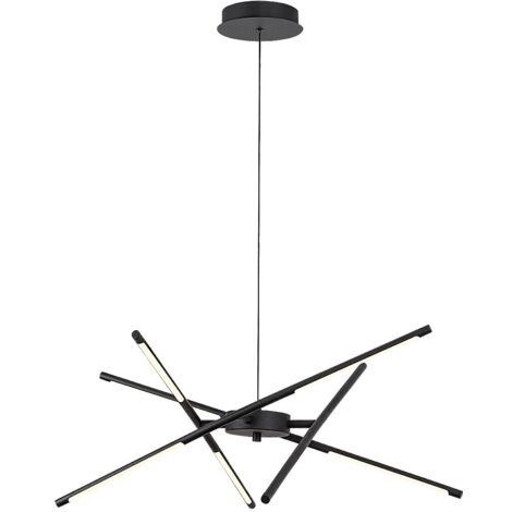 Lampadario LED Rabalux Henli 30W nero Ø76 cm regolabile