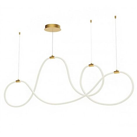 Lampadario led redo group henk 01-3556 matt gold 2700lm dimmerabile lampada soffitto moderna classica