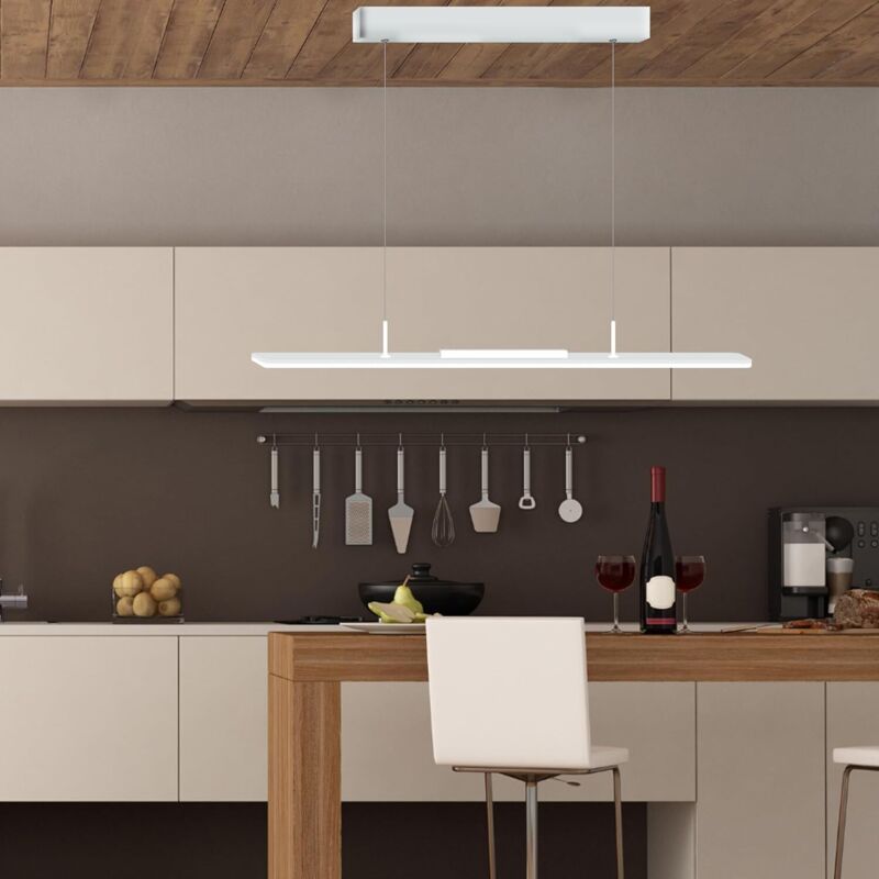 Lampadario LED Sospeso con Luce Dimmerabile 70w Bianco