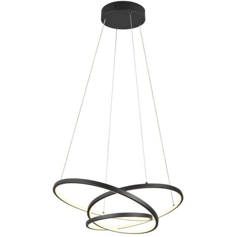 Lampadario LED Trio Darvin nero opaco 34W 2300-4000K