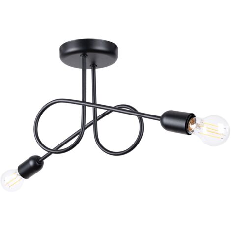 Lampadario Loop nero 57x25.5x18cm Sollux