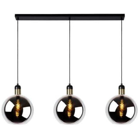 Lampadario Lucide Julius 3xE27 dimmerabile nero/oro