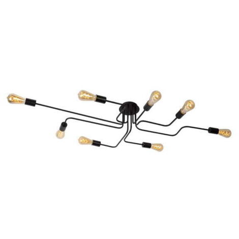 Lampadario Lucide Lester nero 8xE27 dimmerabile metallo