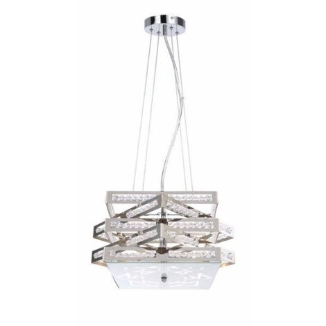 Lampadario Marcella Reality glamour cromato 4xG9 Ø40