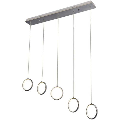 Lampadario Milagro Anello 5 luci LED 35W 4000K cromato