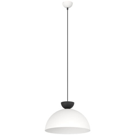 Lampadario Minimal Efesto Acciaio Bianco Nero 1 Luce Gx53
