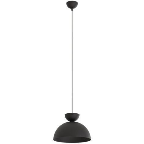Lampadario Minimal Efesto Acciaio Nero 1 Luce Gx53 Ip20