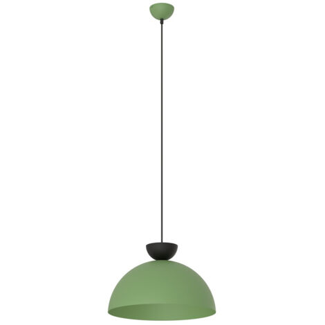 Lampadario Minimal Efesto Acciaio Nero Verde 1 Luce Gx53