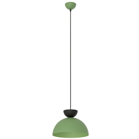 Lampadario Minimal Efesto Acciaio Nero Verde 1 Luce Gx53 Ip20