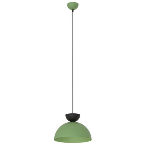 Lampadario Minimal Efesto Acciaio Nero Verde 1 Luce Gx53 Ip20