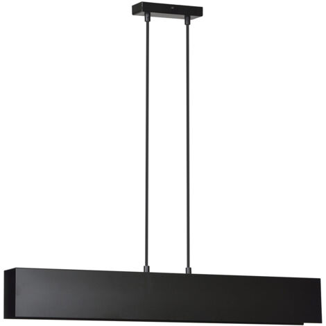 Lampadario Moderno 3 Luci Hachiman In Acciaio Nero