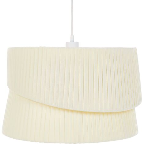 Lampadario moderno a sospensione Illuminazione in tessuto di poliestere terylene paralume beige Birim