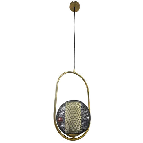 Lampadario moderno a sospensione lampada contemporanea in metallo oro attacco E27