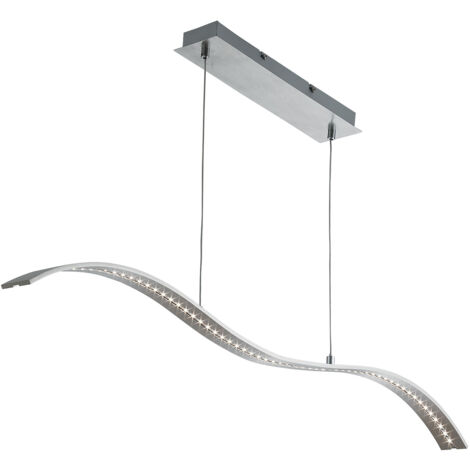 Lampadario Moderno Ala Acciaio Argento Marrone Led 10W 3000K