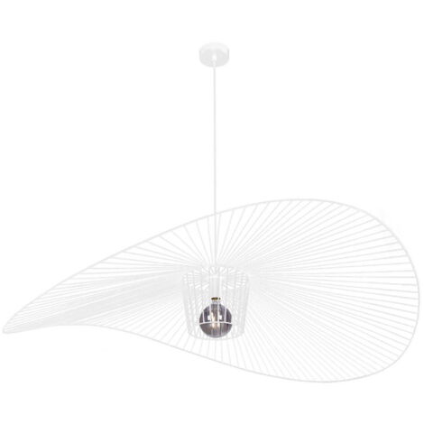 Lampadario moderno bianco a filo Kaja Kapelusz KP-21