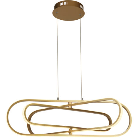 Lampadario Moderno Clip Acciaio Oro Bianco Led 52,51W 3000 - 4500 - 6500K