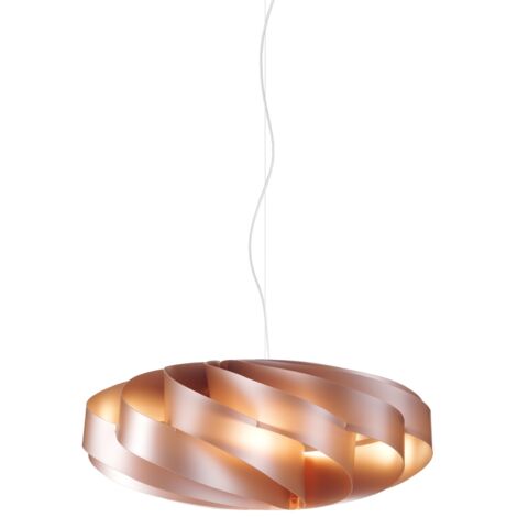 Lampadario Moderno Flat Polilux ® Rame E Metallo Cromo 5 Luci E27