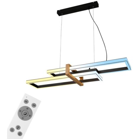 Lampadario Moderno Frame Nested Metallo Nero Led Integrato 39W Da 2700 A 6500K