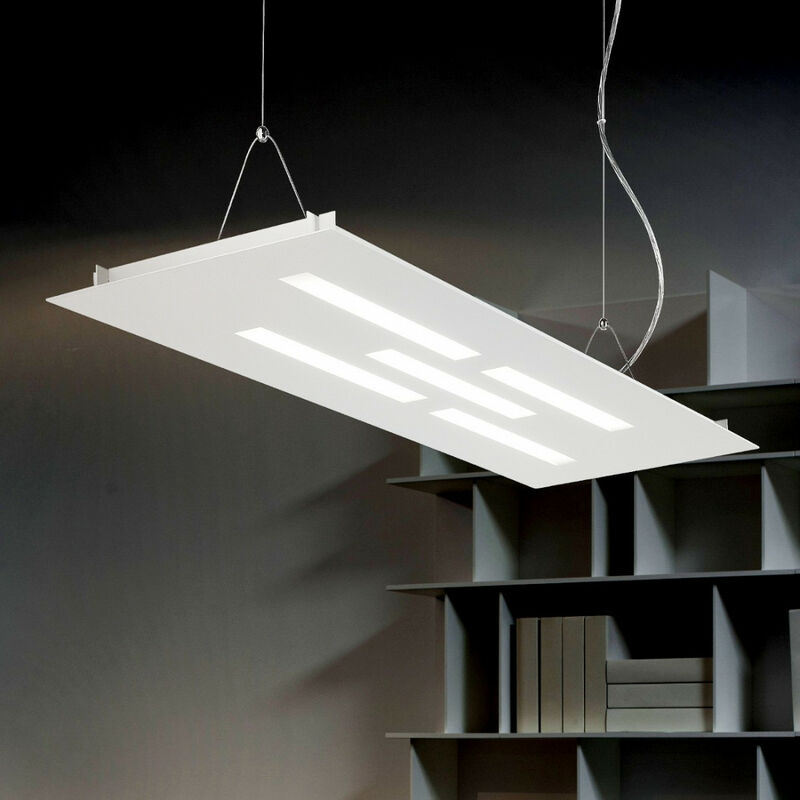 Image of Lampadario moderno Fratelli Braga gamma 2080 s led biemissione metallo sospensione