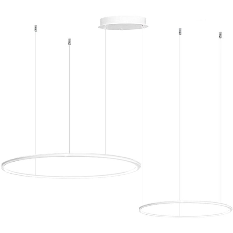 Image of Lampadario moderno gea led erika s2d led alluminio silicone lampada sospensione