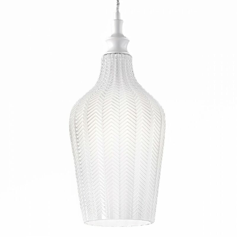 Image of Lampadario moderno gea luce cleofe s12 e27 led vetro bianco lampada sospensione