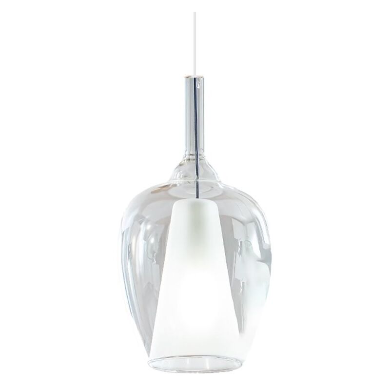 Image of Lampadario moderno gea luce ofelia mini s10 g9 led metallo vetro sospensione, vetro trasparente