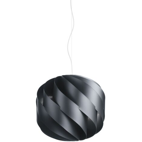 Lampadario Moderno Globe Polilux ® Nero E Metallo Cromo 2 Luci E27