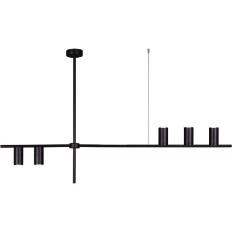 Lampadario moderno lineare nero 5xGU10 Kaja Rocco K-4755