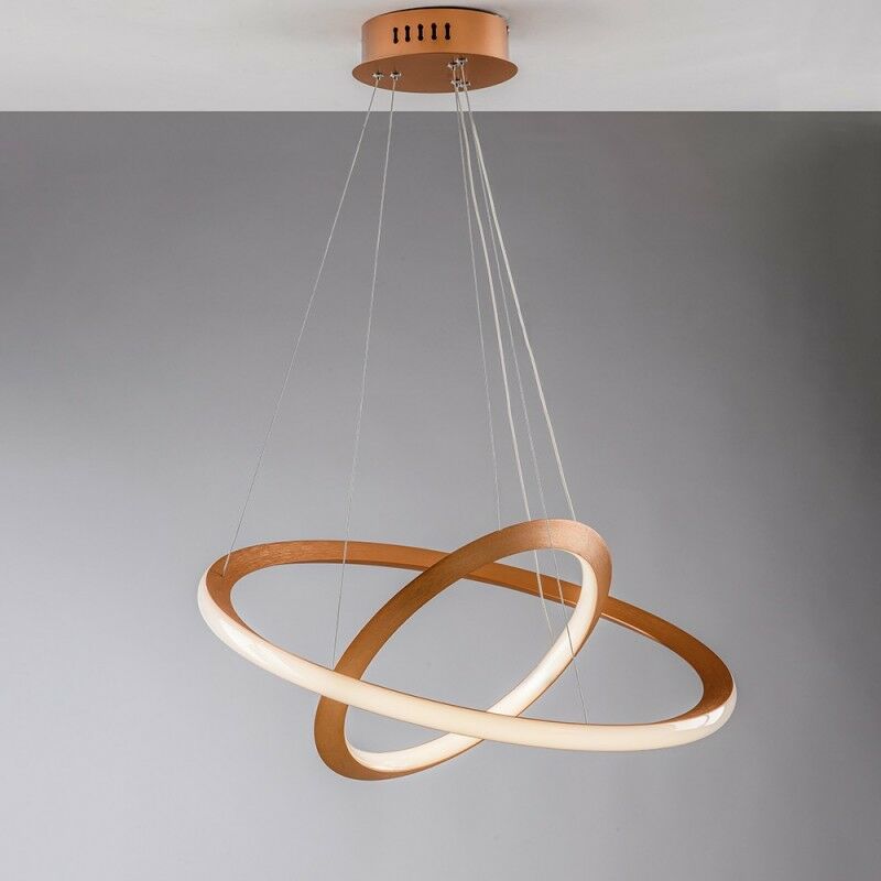 Lampadario moderno metallo e alluminio Oro led