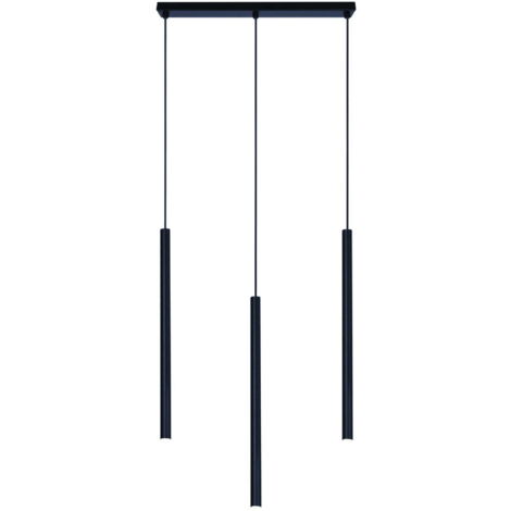 Lampadario moderno nero a tubo Kaja Gelato K-4861